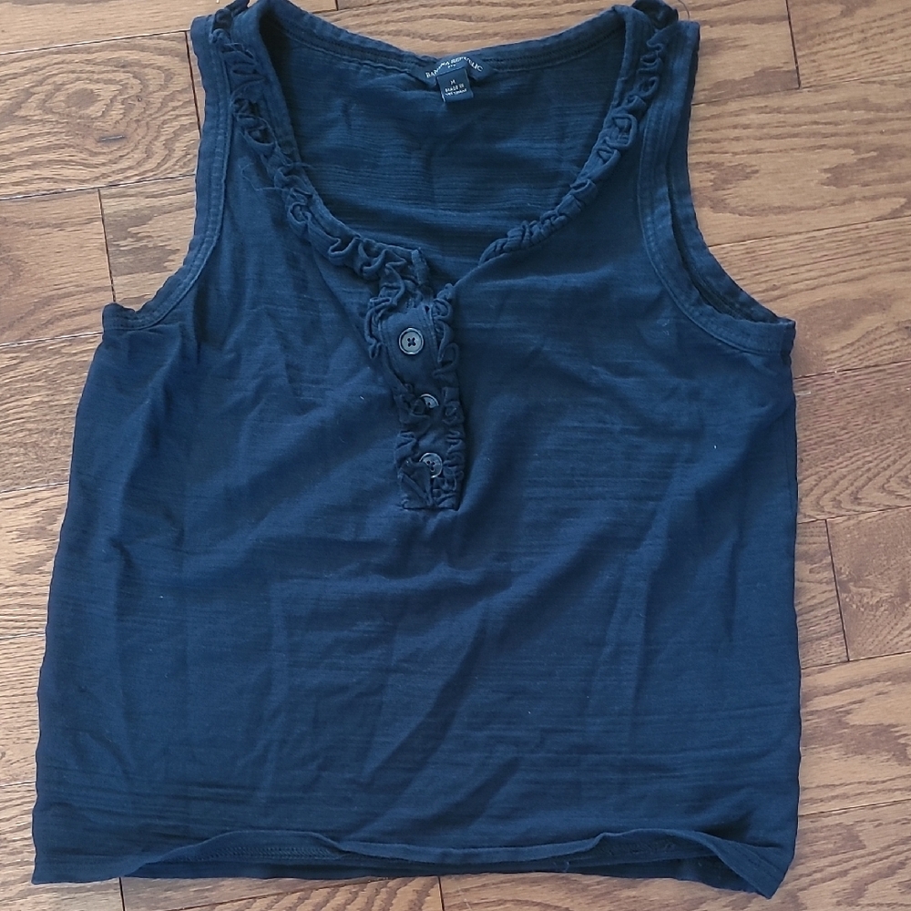 Banana Republic Blue Ruffled Tank Top